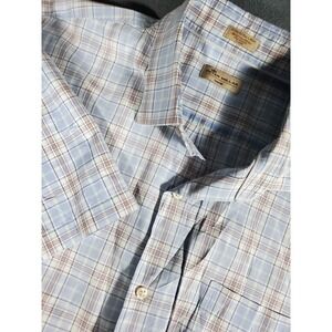 Peter Millar Mens  Seaside  Plaid Silk Cotton  S/s  Button Up Shirt Mens Xl